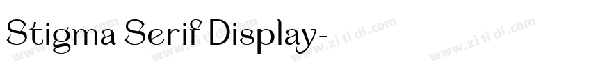Stigma Serif Display字体转换
